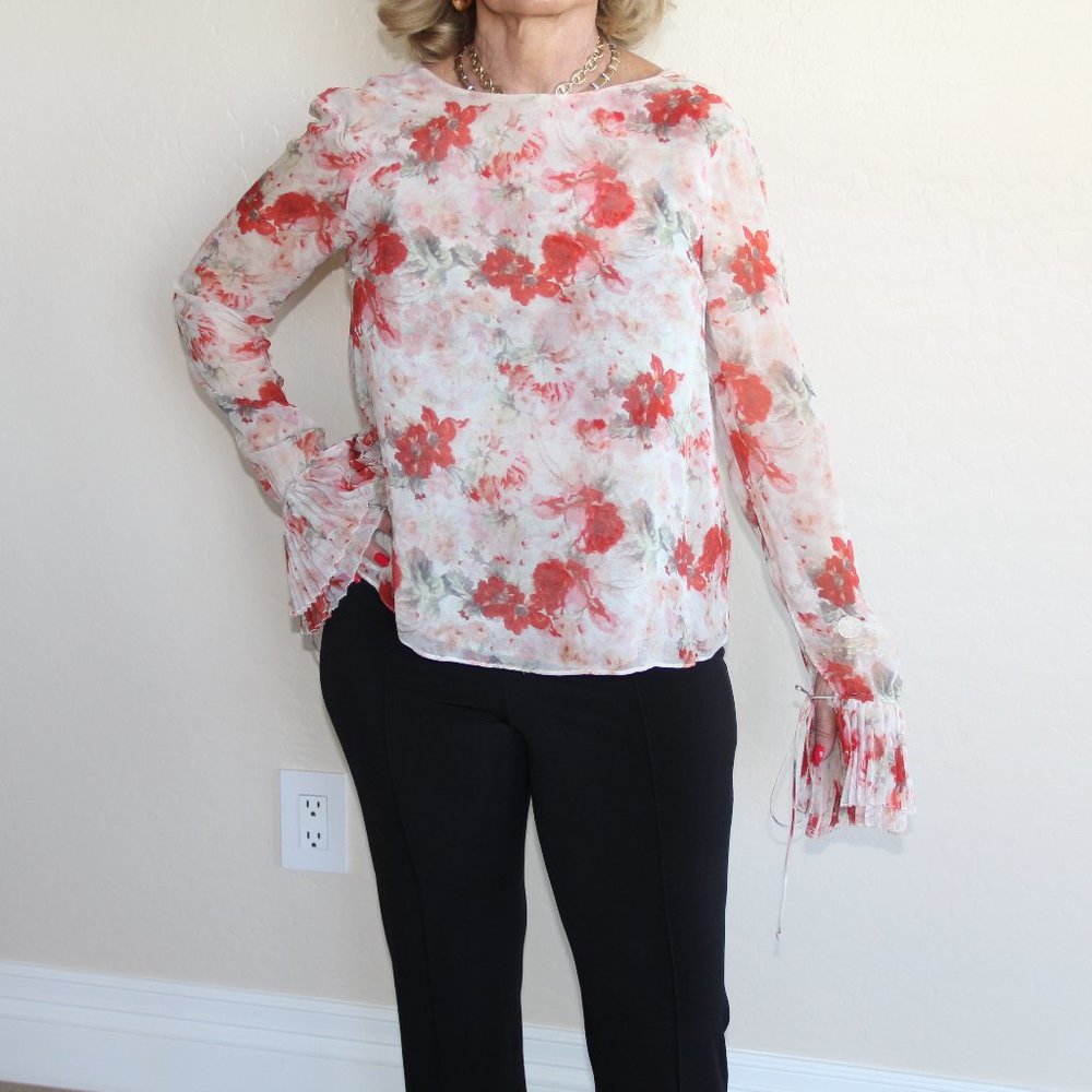 Intermix 100% Silk Charlie Blouse Size P (extra small)